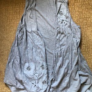 Beaded Sleeveless Cardigan